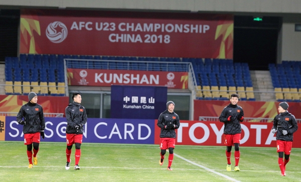 U-23 아시안 컵에서 동남아시아 최초로 결승에 진출한 베트남 축구대표팀. (사진출처=베트남 축구연맹)